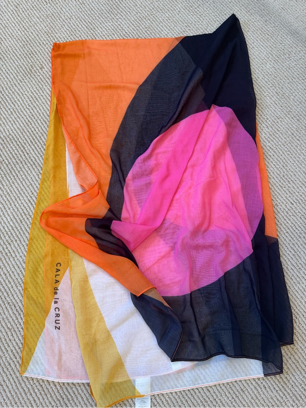 CALA de la CRUZ Pink & Orange Women's Swim Sarong